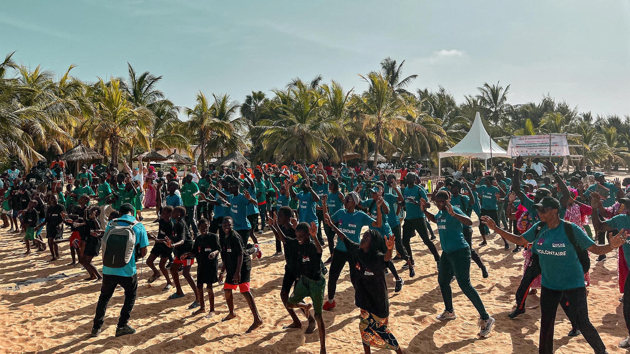 Participants engaging in an activity as part of Dakar en Jeux; photo courtesy IOC, Margot Mendes